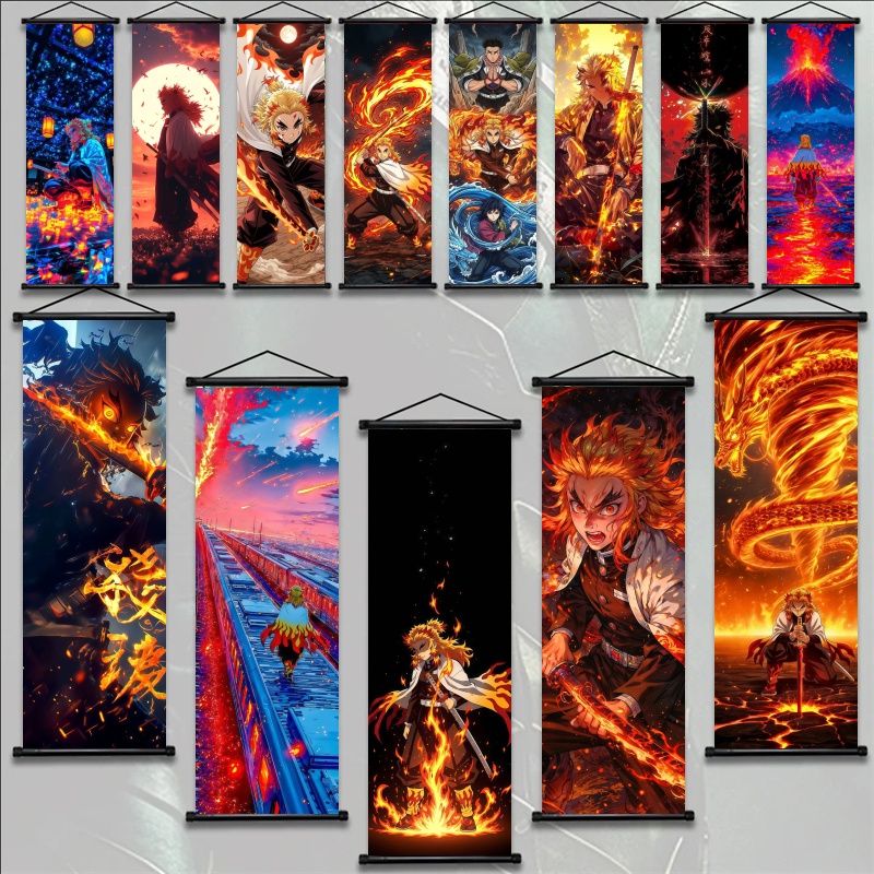Home Textile - ผ้าพิมพ์ลายอนิเมะ Demon Slayer Kyojuro Rengoku แบบ