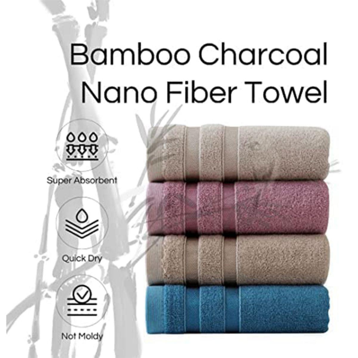 Home Textiles Face Towel - ผ้าขนหนูผ้าฝ้ายไม้ไผ่หรูหรา 1 ชิ้น - เป็นธรรมชาติ, ยั่งยืน,