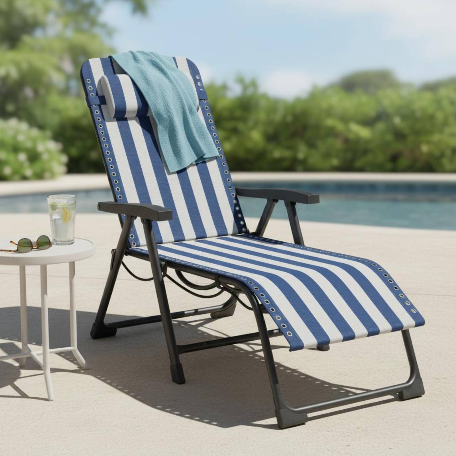 เก้าอี้ปรับเอนผ้าลายทาง เก้าอี - Home Textile บทวิจารณ์และราคา